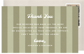 'Amore' Wedding Thank You Note