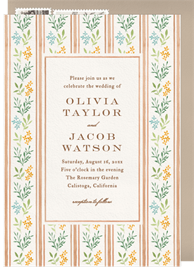 'Farmhouse Florals' Wedding Invitation