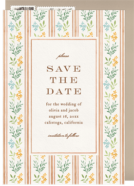 'Farmhouse Florals' Wedding Save the Date