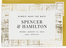 'Brushed Letterpress' Wedding Save the Date