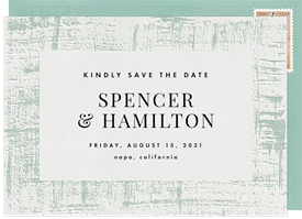 'Brushed Letterpress' Wedding Save the Date