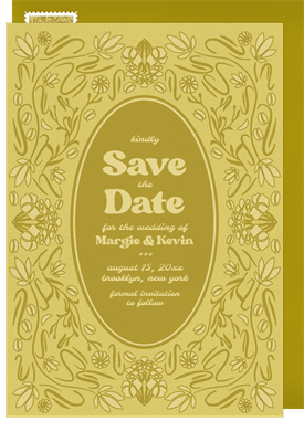 'Floral Art Nouveau' Wedding Save the Date