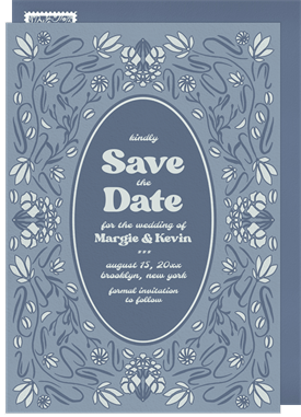 'Floral Art Nouveau' Wedding Save the Date