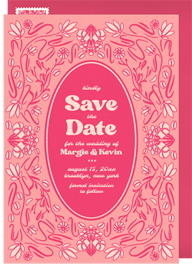 'Floral Art Nouveau' Wedding Save the Date