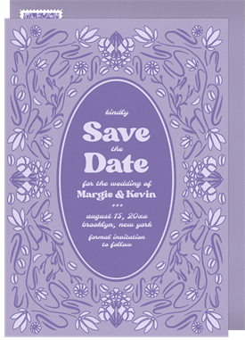 'Floral Art Nouveau' Wedding Save the Date