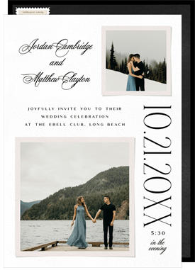 'Layered Snapshots' Wedding Invitation