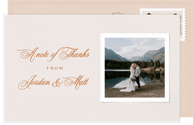 'Layered Snapshots' Wedding Thank You Note