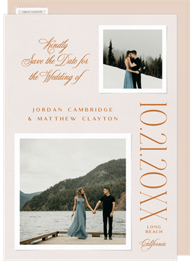 'Layered Snapshots' Wedding Save the Date