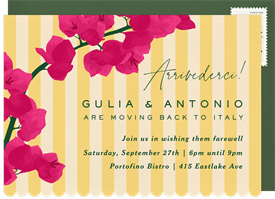 'Italian Marquee' Going Away Party Invitation