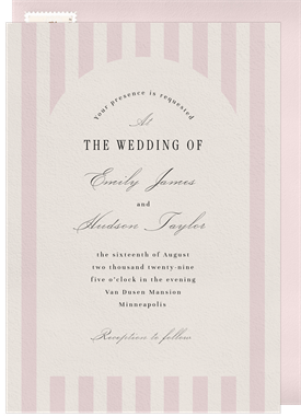 'Arch Stripe' Wedding Invitation