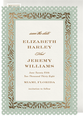 'Gilded Trellis' Wedding Save the Date