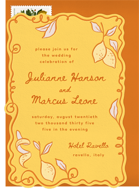 'Citrus Grove' Wedding Invitation