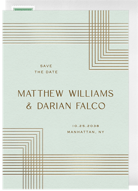 'Contemporary Foil Details' Wedding Save the Date