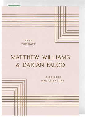 'Contemporary Foil Details' Wedding Save the Date