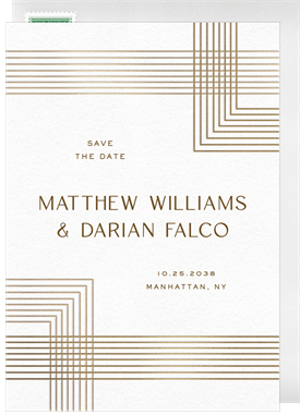 'Contemporary Foil Details' Wedding Save the Date