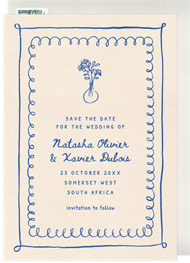 'Whimsical Ink Doodles' Wedding Save the Date