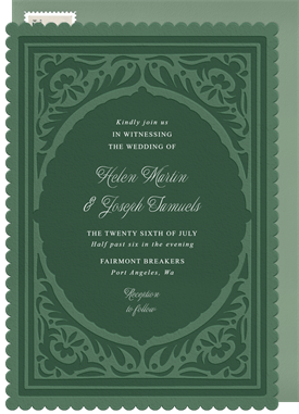 'Scalloped Storybook' Wedding Invitation