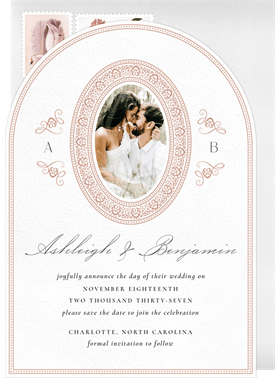 'Romantic Flourishes' Wedding Save the Date