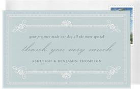 'Romantic Flourishes' Wedding Thank You Note