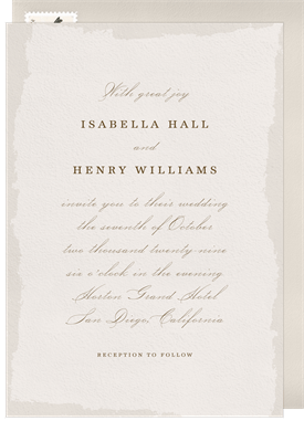 'Rustic Edges' Wedding Invitation