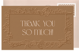 'Embossed Tropics' Wedding Thank You Note