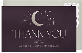 'Moon and Stars' Wedding Thank You Note