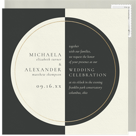 'Round Duo' Wedding Invitation