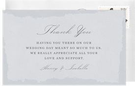 'Rustic Edges' Wedding Thank You Note