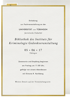 'Gilded Edge' Business Invitation