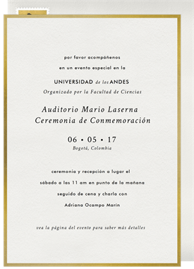 'Gilded Edge' Business Invitation