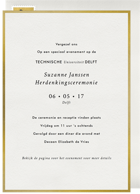 'Gilded Edge' Business Invitation