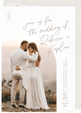 'Arched' Wedding Invitation