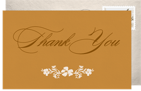 'Handdrawn Florals' Wedding Thank You Note