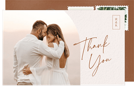 'Arched' Wedding Thank You Note