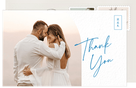 'Arched' Wedding Thank You Note