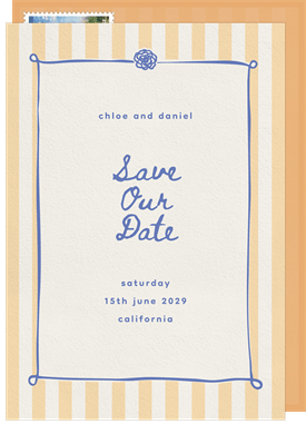 'Garden Stripes' Wedding Save the Date