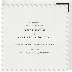 'Pressed Stripes' Wedding Invitation