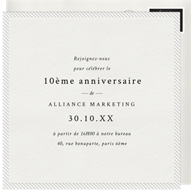 'Pressed Stripes' Business Invitation