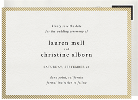 'Pressed Stripes' Wedding Save the Date