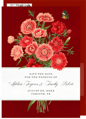 'Romantic Vintage Bouquet' Wedding Save the Date