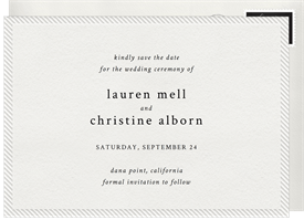 'Pressed Stripes' Wedding Save the Date