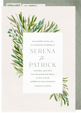 'Ethereal Greenery' Wedding Invitation