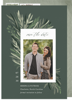 'Ethereal Greenery' Wedding Save the Date