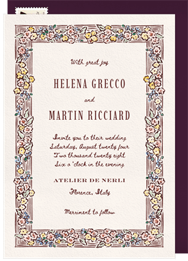 'Floreio' Wedding Invitation