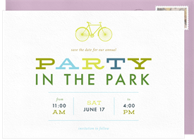 'Park Party' Business Save the Date