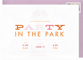 'Park Party' Business Save the Date
