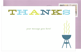 'Park Party' Entertaining Thank You Note