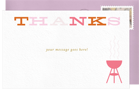 'Park Party' Entertaining Thank You Note