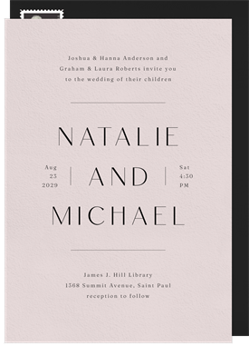 'Bold and Modern' Wedding Invitation