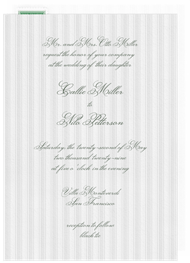 'Serene Stripes' Wedding Invitation